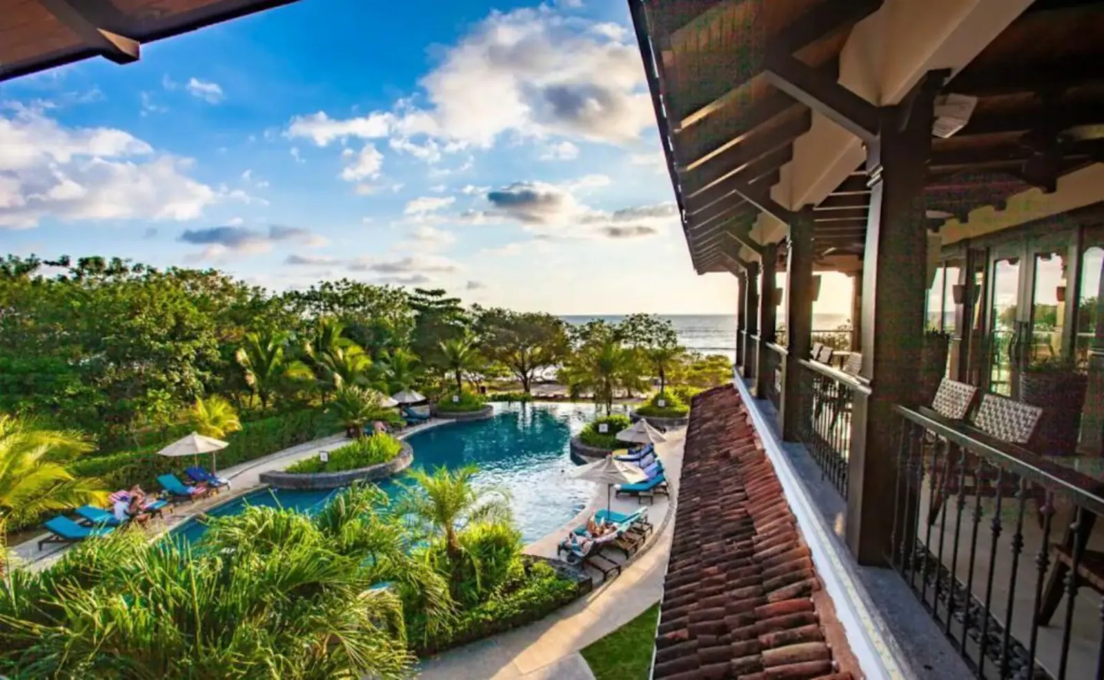 Poolside terrace at an ENTROTERRA home